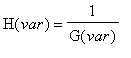 H(var) = 1/G(var)