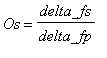 Os = delta_fs/delta_fp
